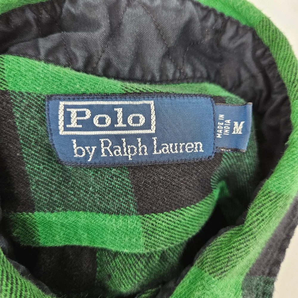 Vintage Polo Ralph Lauren Shirt Mens Medium‎ Button Up Flannel Checkered Rare